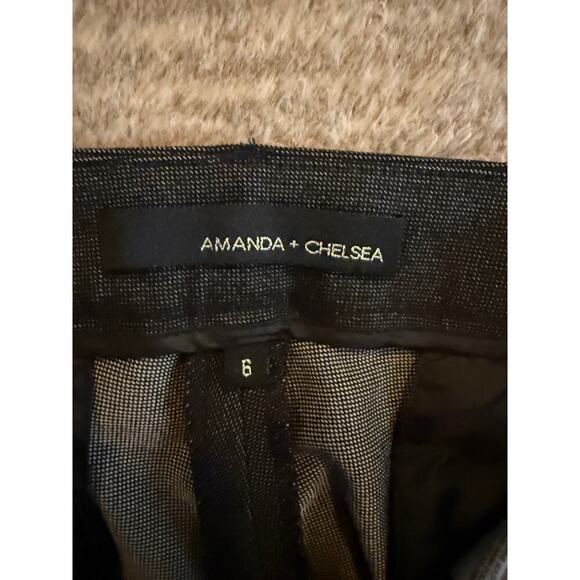 AMANDA + CHELSEA Women's Charcoal Grey Flat Front Dress Pants Size 6 - Picture 4 of 4